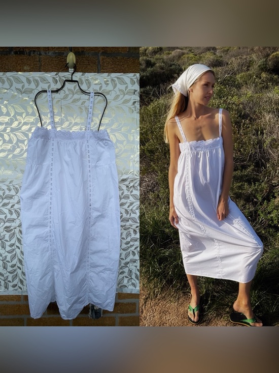 Laneway The Label Dresses & Skirts - Laneway The Label Eyelet Lace Midi Dress White XS Whimsical Cottagecore